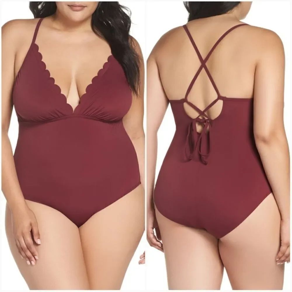 La Blanca Petal Pusher Swimsuit Sz 18W